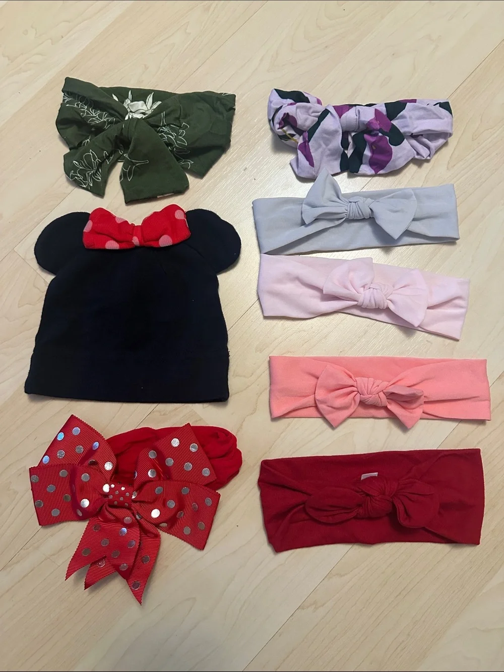 Baby Bow Headband and Beanie Set
